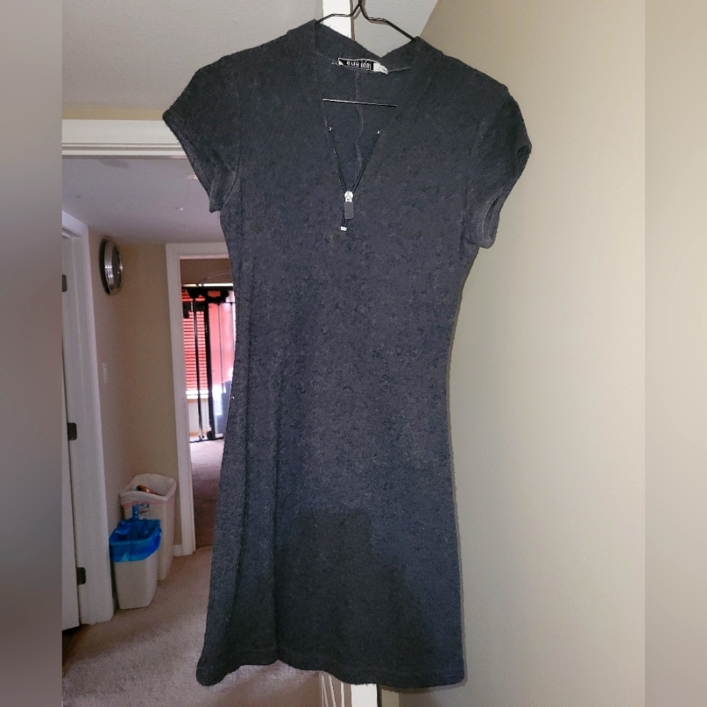 Soft gray mini dress